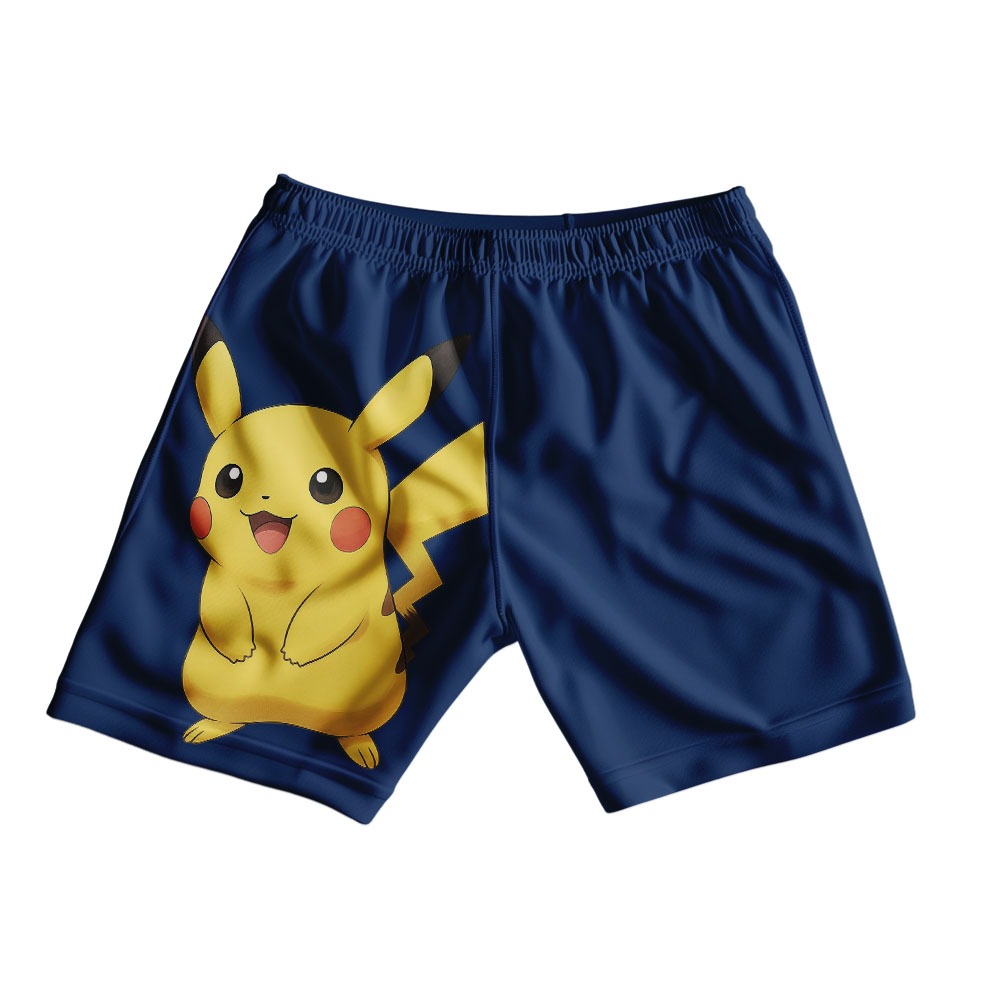 Pikachu Shorts for Kids – Cartoon Graphic Cotton Shorts