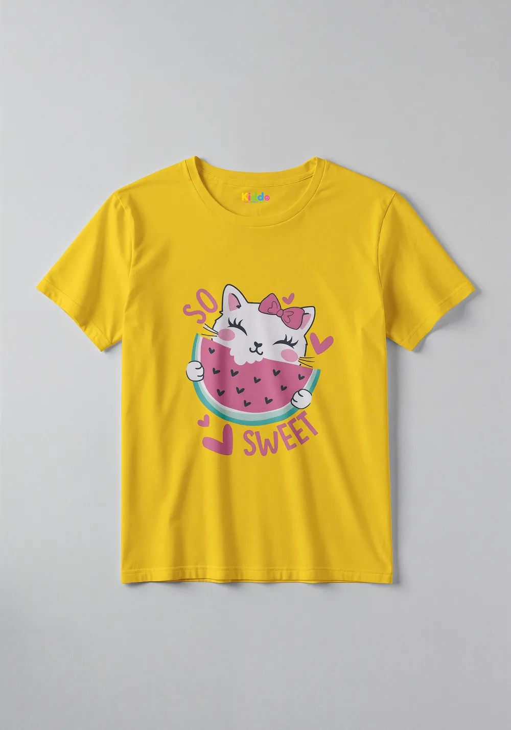 Cute Cat Kids Tee – Adorable Animal Graphic T-Shirt for Kids