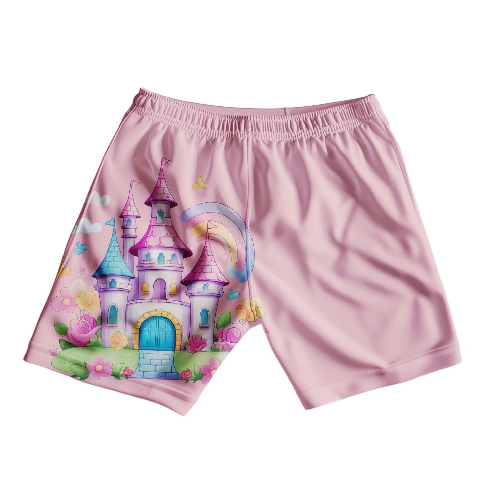 Castle Kids Shorts – Fantasy Castle Graphic Cotton Shorts