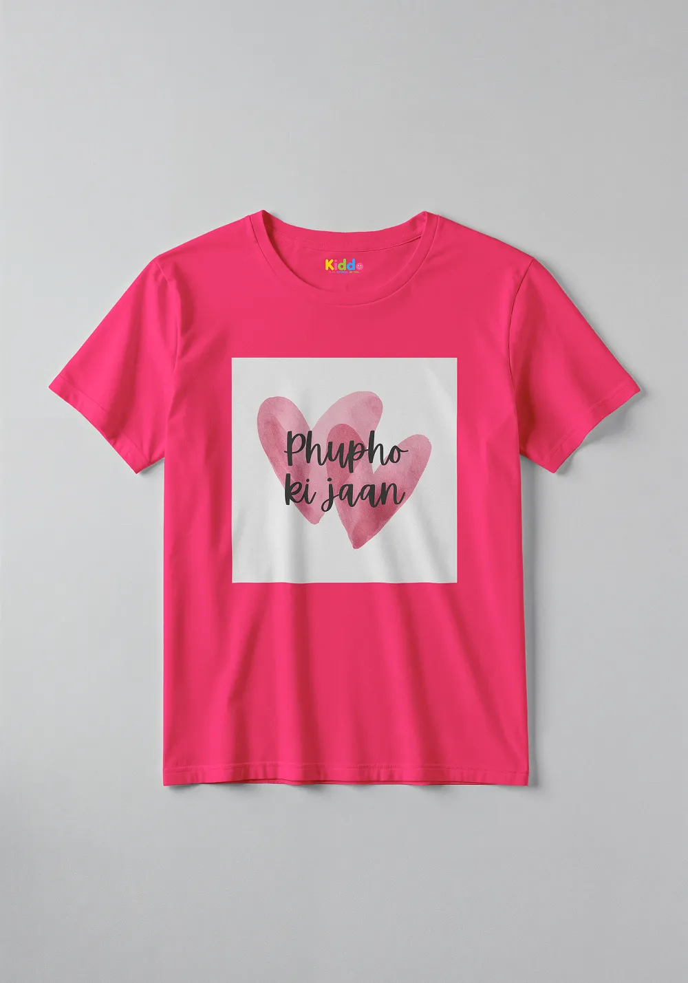 Phupho Red Family Kids Graphic T-Shirt – Cute Family Love Tee for Boys & Girls