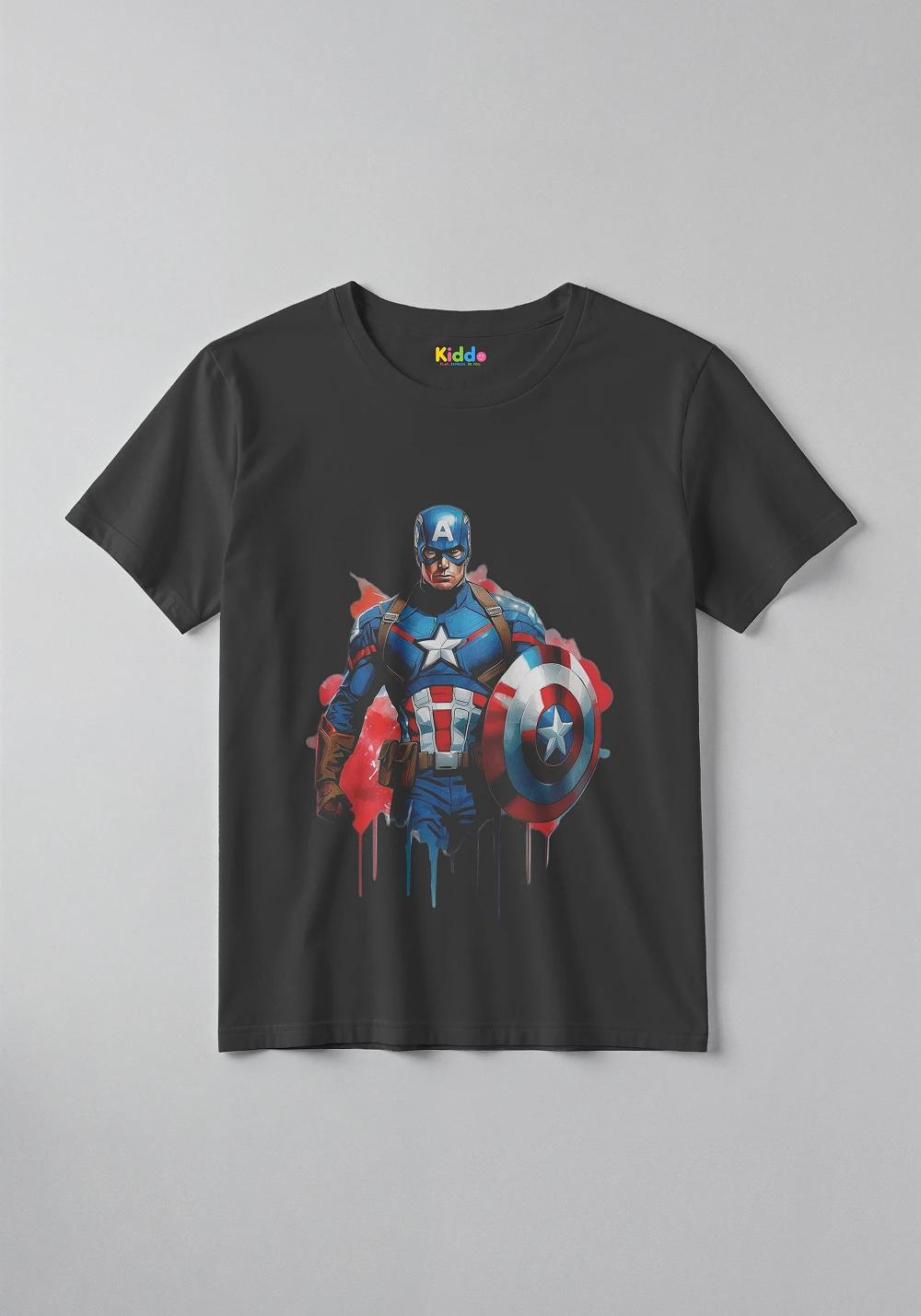 Captain America Shield Kids Graphic T-Shirt – Superhero Shield Design Tee for Boys & Girls