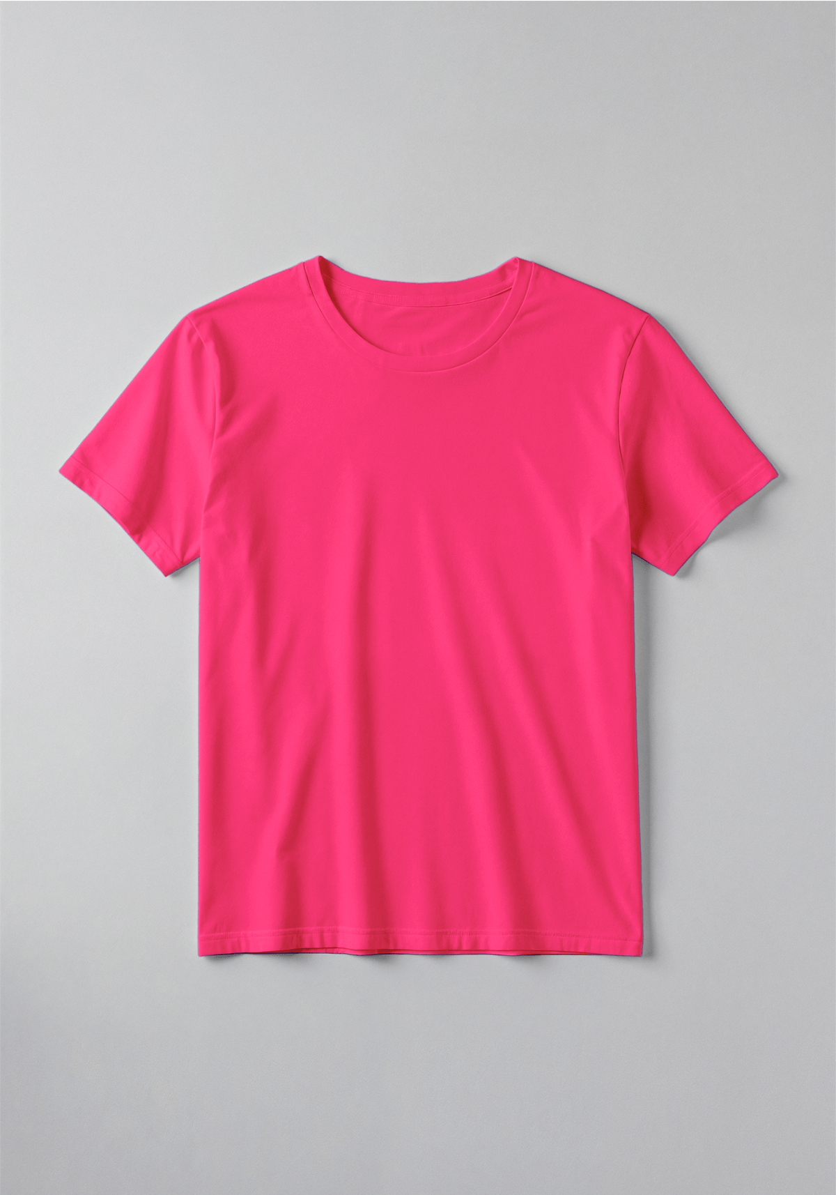 Kids Shocking Pink Solid Cotton T-Shirt – Soft & Comfortable Casual Tee