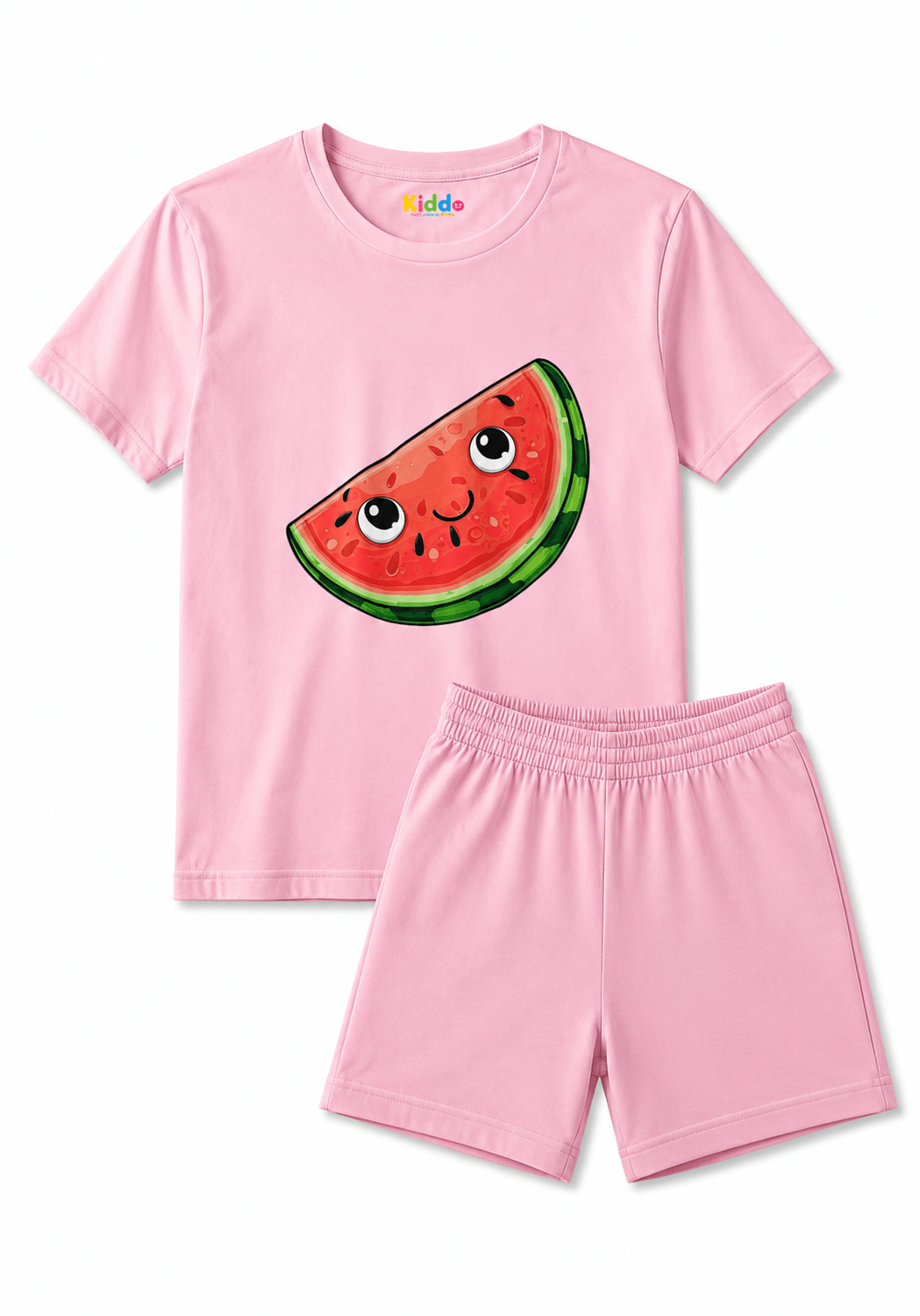 Kids Pink Watermelon Shorts Set