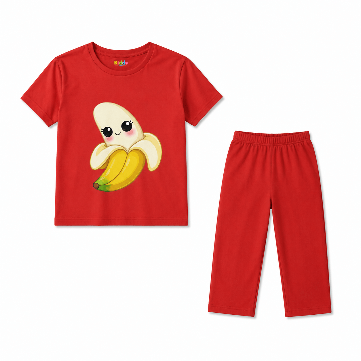 Kids Red Banana Pajama Set
