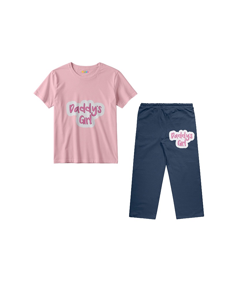Girls Daddy’s Girl Pink & Navy Set