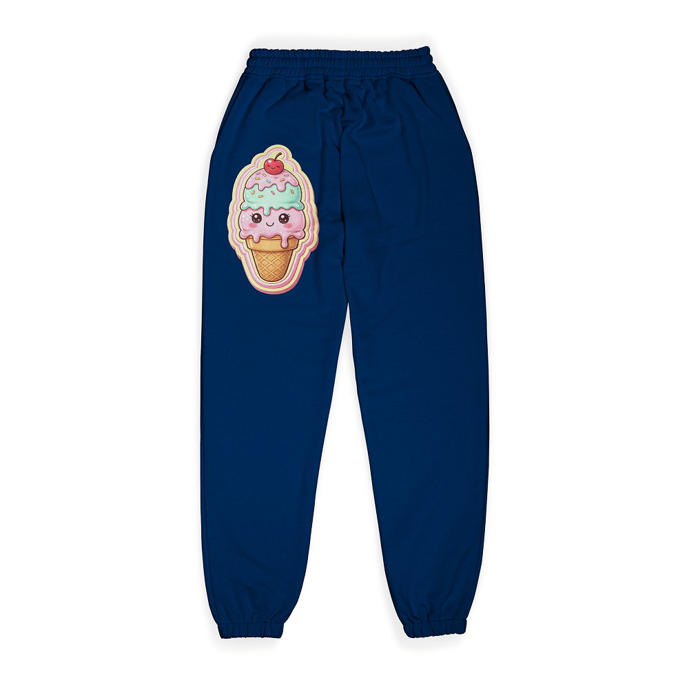 Girls Ice Cream Print Jogger Pants